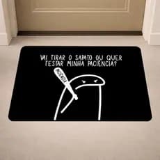 Tapete de Porta Antiderrapante - Vai Tirar o Sapato - Flork - Entrada - Emborrachado - 40x60