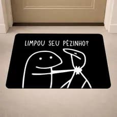 Tapete de Porta Antiderrapante - Limpou Seu Pezinho - Flork - Emborrachado - 40x60