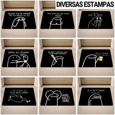 Tapete de Porta Antiderrapante - Flork - Entrada - Diversas Estampas - Emborrachado - 40x60