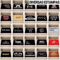 Tapete de porta - Frases - Entrada - Divertido - Antiderrapante - 40x60 - Decoração - Casa