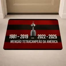 Tapete de Porta Antiderrapanete - Time de Futebol - Tetra  - Entrada - 40x60