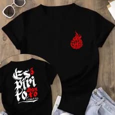 Camiseta Camisa Básica 100% Algodão Espírito Santo Moda Evangélica Envio Imediato