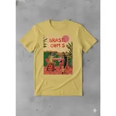 Camiseta Brasil com S 100% Algodão Modelo Unissex Lançamento 2026 Marca Sence Envio mediato