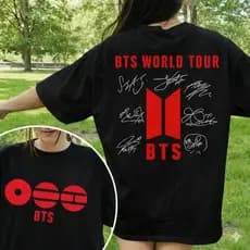 Camisa Camiseta BTS Blusa Feminina 100% Algodão Tour Kpop Bangtan Army Jungk Envio imediato