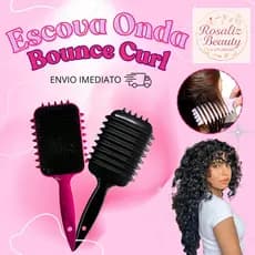 Escova de cabelo Fitagem Onda Definição Cachos Cabelos Cacheados e Crespos