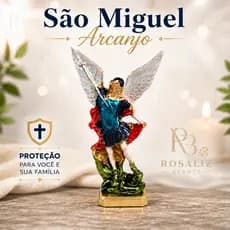 1/2/3 Imagem São Miguel Arcanjo Colorida 6cm Com Dupla Face, Painel de Carro, Mesa, Altar Presente