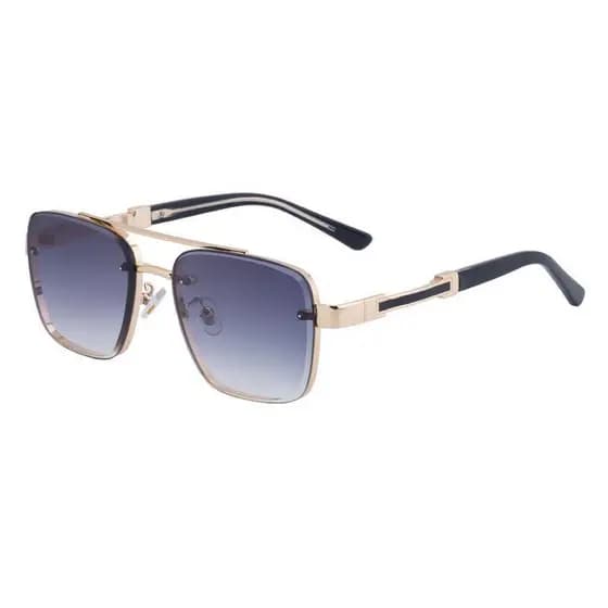 Óculos de Sol Quadrados da Moda com Ponte Dupla para Homens, Uso Diário, Viagem, Óculos Retrô