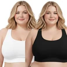Kit 2 Top De Academia Fitness Confortavel Top Plus Size Alta Sustentação