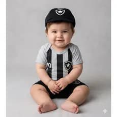 Body Bebê Infantil Mêsversário Temático Time Super Confortável Linha Premium