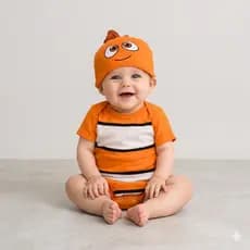 Body bebe Temático Mêsversario Do Nemo e Dory - Linha Premium100% Algodão