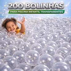 200 Bolinhas para Piscina Infantil Transparente Play Brinquedo  PROMOÇÃO