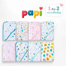Toalha Banho Infantil Soft Karinho Capuz Macia Estampada 80cm