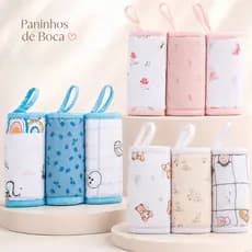 Pano De Boca Super Absorvente Toalha Macia 3 Unidades Enxoval Bebê Papi Baby