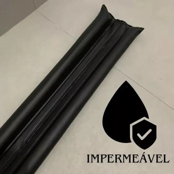 Protetor Veda Porta Rolo Impermeável Proteção Dupla Preto - 80cm
