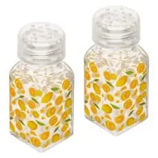 Conjunto 2 Porta Temperos De Vidro Limão Siciliano 70ml Saleiro De Mesa- Lyor