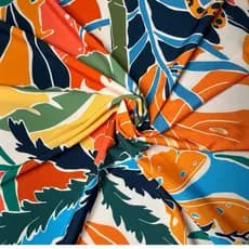 Crepinho Estampado Digital Tecido leve, com caimento incrível e toque macio!