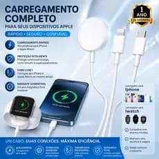 【Brasil Spot Sale】Carregador Magnético Lightning Cabo 1.2M 3 em 1 Tipo-C Indução Carregamento Rápido