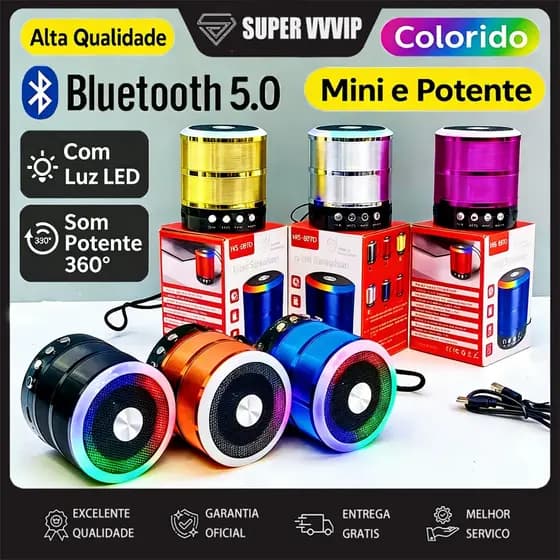 【Brasil Spot Sale】 Rádio FM Bluetooth Portátil  Mini SD Card Caixa de Som Cartão Micro WS-887