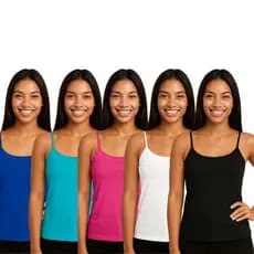 KIT 5 Camiseta Feminina Regata Alcinha 100% Poliéster Moda Fitness