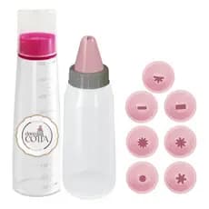 Kit Confeiteiro Bisnaga Regador De Massas + Decorador De Bolo Bisnaga Com 8 Bicos