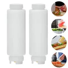 Kit 2 Bisnagas para Molho Invertida 700 ml FIFO Calda Ketchup Mostarda Maionese Molhos