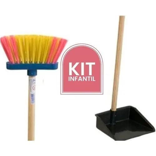 Mini Vassoura E Mini Pá - Kit Brinquedo Infantil