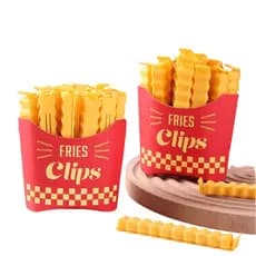 Conjunto de Prendedor de Saco modelo Batata Frita – Clipe de Vedação para Embalagens 12 unidades