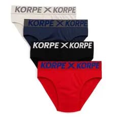 Kit Com 5 ou 3 Cuecas Slip Tradicional Adulto de Malha 100% Algodão