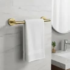 Toalheiro De Rosto Redondo Inox Dourado Banheiro Reno