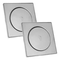 Kit 2 Ralo Inteligente Click 10x10 Inox Banheiro Veda Cheiro