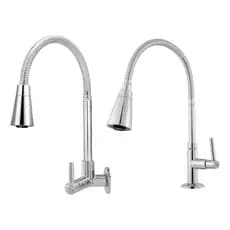 Torneira Flexível Gourmet De Parede Jato Duplo Cromado
