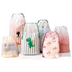 Kit 5 Sacos Organizador Mala Bolsa Maternidade Reutilizáveis Viagem Presente Multiuso