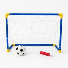 Kit Mini Trave Com Rede + Bola + Bomba De Encher Golzinho Futebol Infantil
