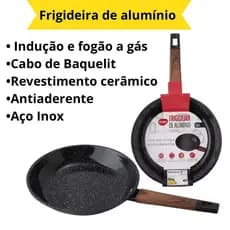 Frigideira Antiaderente Revestimento Cerâmico Fogão A Gás Indução Não Gruda