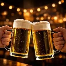 Kit 2/4/6 Caneca De Chopp Vidro Com Alça Para Bebidas 390ml