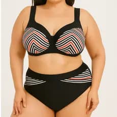 Biquíni Plus Size Com Bojo Fixo e Cintura Alta – Conforto e Sustentação do 50 ao 56 Ref.:153-75