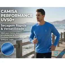 Camisa Proteção Solar Masculina Manga Longa Segunda Pele Para Academia, Praia, Pesca, Ciclismo