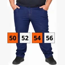 Calça Jeans Masculina Tamanho Grande Trabalho Serviço Dia a Dia Reforçada Lycra Elastano Premium