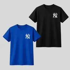 Kit 2 Camiseta Algodão Infantil New York Casual Várias Cores Leve Confortável Presente