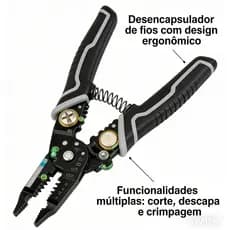 Cortador de fios profissional multifuncional, com cabo de borracha Cortador de fios para roteador