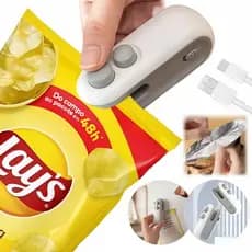 Mini Máquina Seladora de Embalagem Recarregável, Com Alta Qualidade para Selagem Rápida e Prática