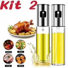 Spray Pulverizador Vidro Inox Borrifador Azeite Vinagre Essenciais Pratos Para Cozinha
