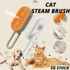 Escova Pet 3 em 1 a Vapor para Gatos e Cães Removedor de Pelos Massageador Elétrico