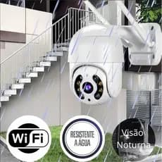Câmera Externa Ip a Prova D'água com Infravermelho Alarme Wifi Hd Sensor De Movimento