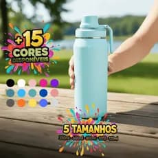 Garrafa Térmica Com Alça Academia 350ml/600ml/800ml/1000ml/1200ml