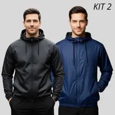 Kit 2 Corta Vento Masculina Sortido Impermeável Semi Forrada Dia Dia