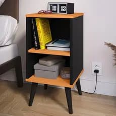 Mesa de Cabeceira Charme Criado Cama Quarto com prateleira Nicho Varias Cores