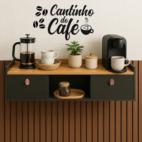 Aparador Cantinho Do Café Suspenso Moderno Retro 2 Portas Modelo Vegas Varias Cores