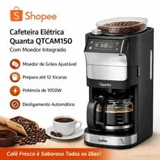 Cafeteira Elétrica Quanta QTCAM150 Com Moedor de Grãos