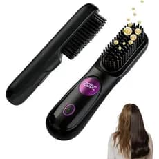 Cabelo Curto , Escova Alisadora De Atualizada 2026 , Escovas Alisadoras Sem Fio Portáteis Para Viagens , Alisador De Aqu